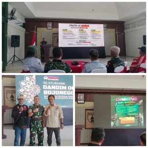 Hoax UU TNI ingin kuasai kepentingan sipil: Jalin Silaturahmi Dandim Bojonegoro bersama Ormas & Media.