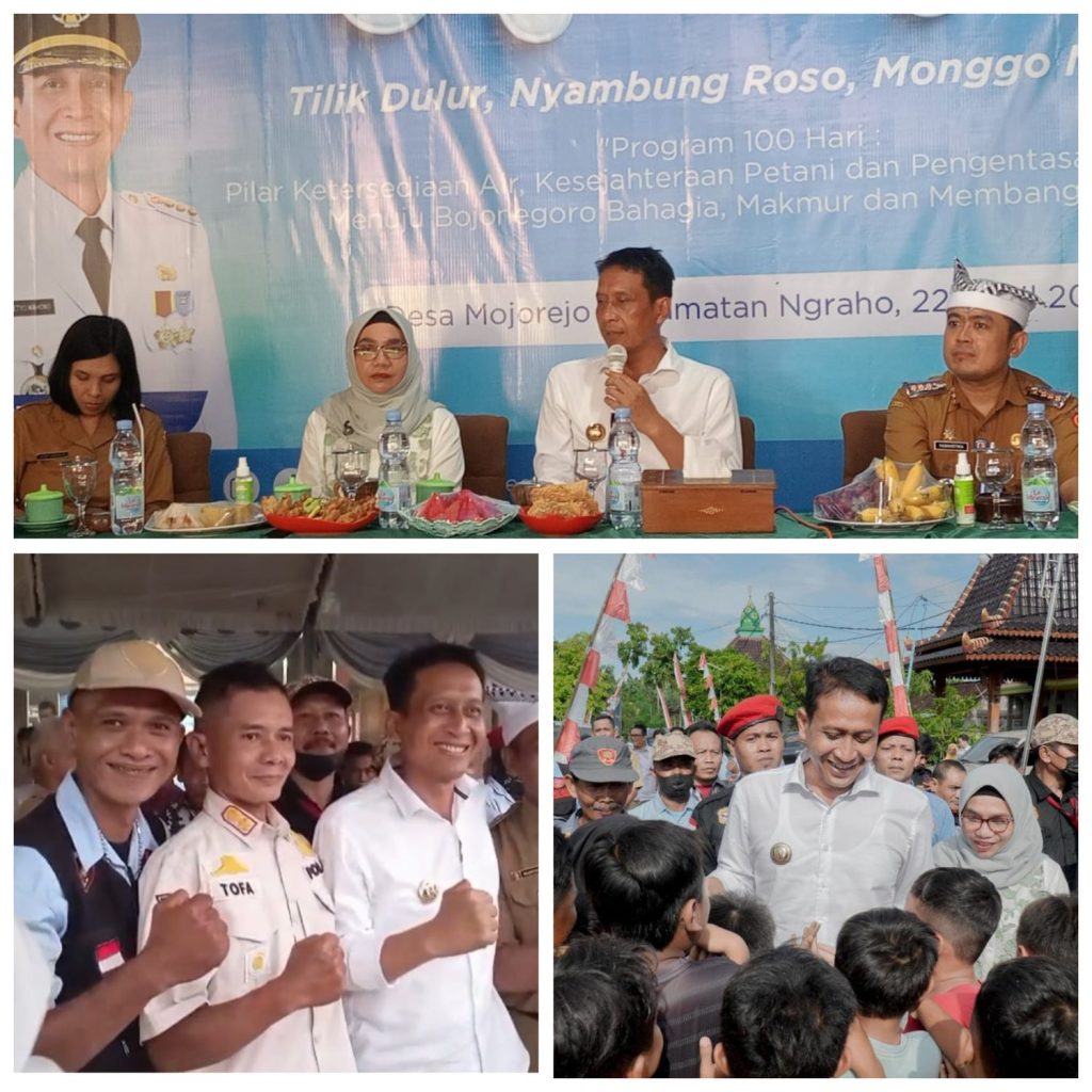 Bupati Bojonegoro medhayoh, tilik dulur nyambung roso monggo nandur di Kecamatan Ngraho.