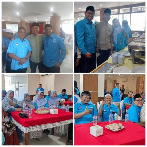 Acara halal bihalal, Ketua Partai Gelora H. Saikun bersama Bupati Bojonegoro H. Setyo Wahono berlangsung dengan sukses