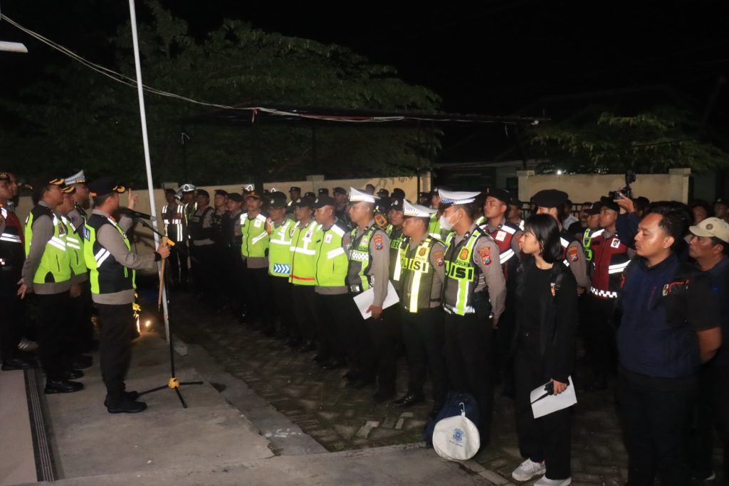 Polres Bojonegoro siapkan personil, Menjaga Harkamtibmas di Acara Halal bihalal Pencak silat.