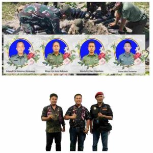 Panglima Satgas Progib Jatim bersama Ketua DPW turut mengucapkan berdukacita atas 4 Prajurit yang gugur & 9 Warga Sipil.