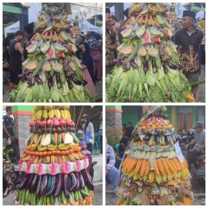 Tradisi Sedekah Bumi: Tumpeng gunungan di arak menuju Balai Ds Pengkol berlangsung meriah!