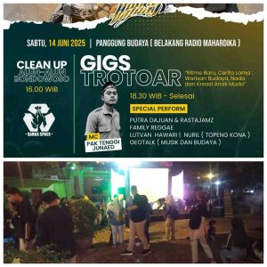 Sarka Space Berkolaborasi Dengan Progib,Bersihkan Sampah Usai Konser Reggae, Di Bondowoso.