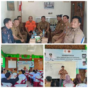 Bupati Bojonegoro H. Setyo Wahono langsung meninjau pembentukan Desa Tangguh Bencana (Destana) di Desa Pengkol.
